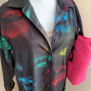 Midi shirt dress eyes on me size Medium